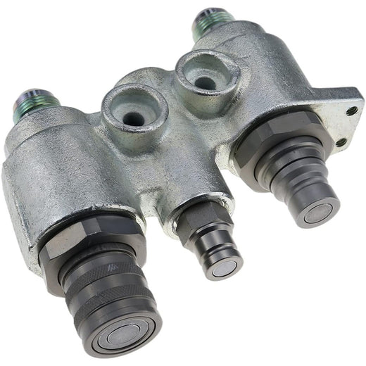 Faster 4BD4FH Hydraulic Manifold Quick Connect Flat Face Saturn Block Bobcat - KUDUPARTS
