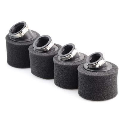 4 Pcs 35 38 42 48mm Bent Angled Double Foam Pod Air Filter for Racing Motorcycle Scooter Bike Dirt Pit ATV