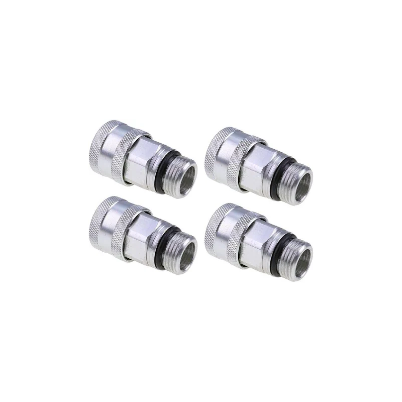 4 Pieces Hydraulic Quick Connect Coupler AM115139 for Yanmar 3TNE74 Kawasaki FD671D Engine John Deere Tractor 415 X485 X595 X700 X728 X730 X740 X750