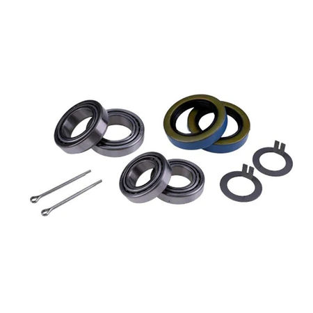 4 Sets of Trailer Hub Wheel Bearing Kit L44649 L44610 L68149 L68111 Gease Seals 171255TB (10-19) for 3500# EZ Lube Axles - KUDUPARTS