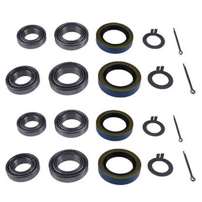 4 Sets of Trailer Hub Wheel Bearing Kit L44649 L44610 L68149 L68111 Gease Seals 171255TB (10-19) for 3500# EZ Lube Axles