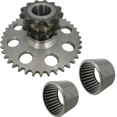 Drive Chain Cluster Sprocket Set D76529 D124607 D64175 for CASE Loader 1845 1845B 1845C 1845S - KUDUPARTS