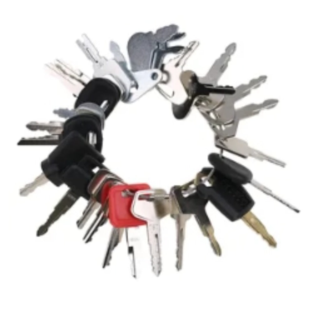 27 Pcs Ignition Key for Komatsu CASE Caterpillar CAT JCB Volvo Heavy Construction Equipment - KUDUPARTS