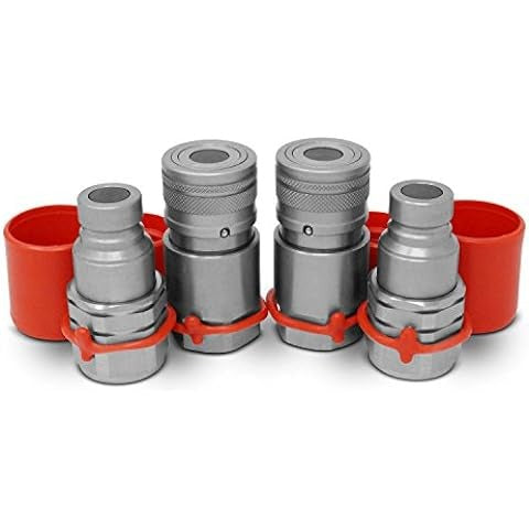 5/8" SAE Flat Face Hydraulic Quick Connect Coupler Set for Bobcat Skid Steer Loader 463 553 773 753 763 853 7753