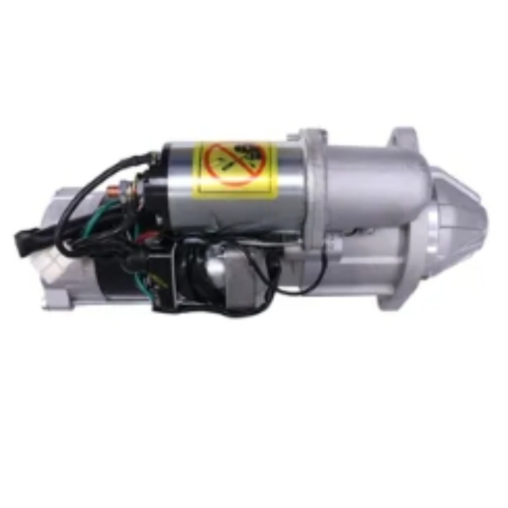 24V 9T Starter Motor for Komatsu 4D95 Isuzu 4BD1 4BD1T Engine New Holland E115SR E135SR E130 E200SR Kobelco SK200SR SK135SR John Deere 135C RTS Excavator - KUDUPARTS