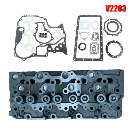 Full Cylinder Head Gasket Set Fit for Bobcat Kubota V2203 V2203T V2203E V2203B Case 1838 Scat Trak 1300 - KUDUPARTS