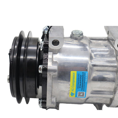 SD7H15 Air Conditioning Compressor 84159489 for Ford New Holland Telehandler LM415A LM425A LM425A LM435A LM445A - KUDUPARTS