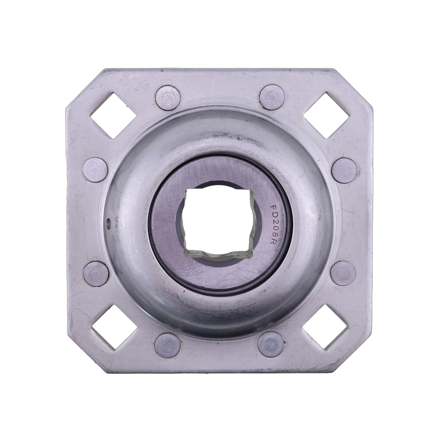 1-1/8" Square Disc Harrow Flange Bearing Unit FD208R1 ST208-1N Bolt Holes 0.531" x 0.529" for Farming