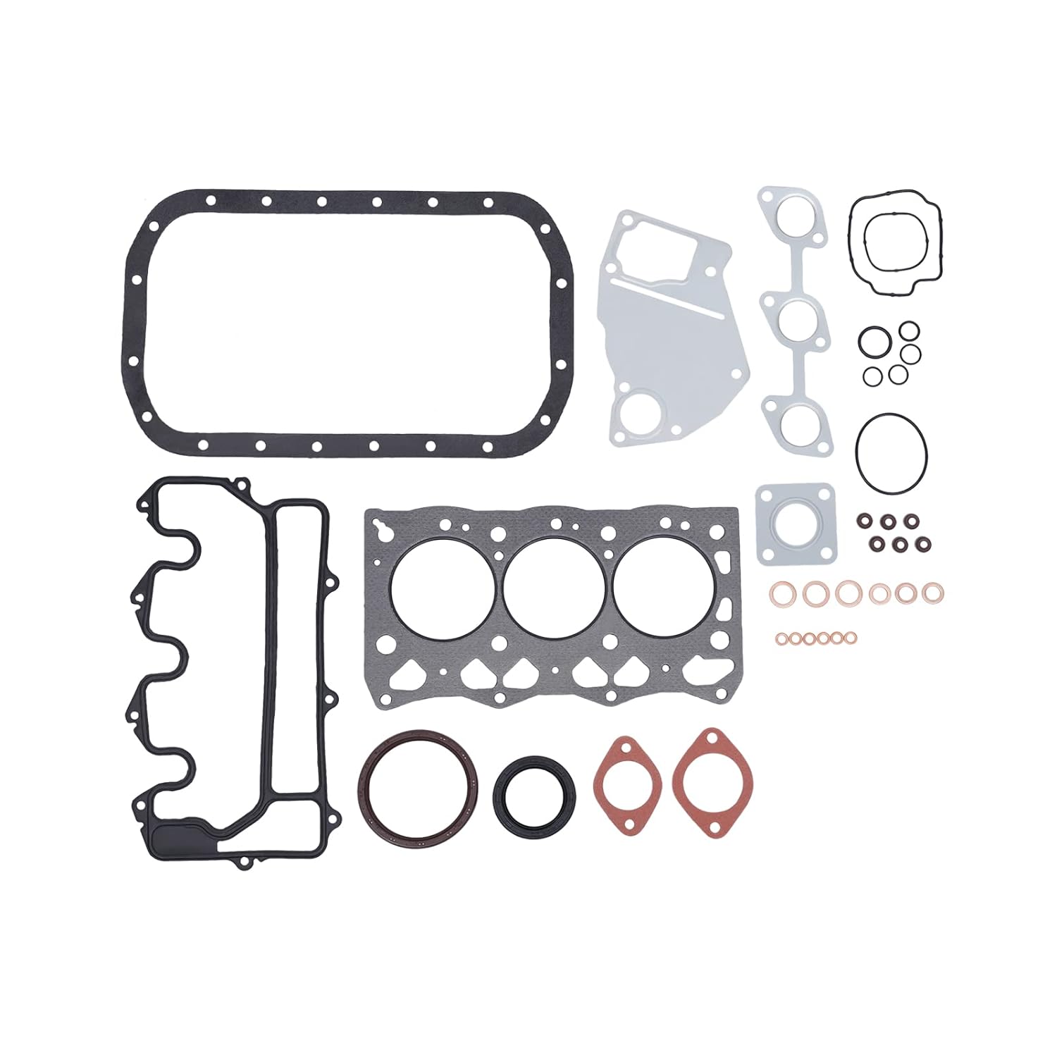 Complete Diesel Cylinder Head Valves + Full Gasket Set for Isuzu 3LD1 Engine Cylinder Head with Full Gasket Kit - KUDUPARTS