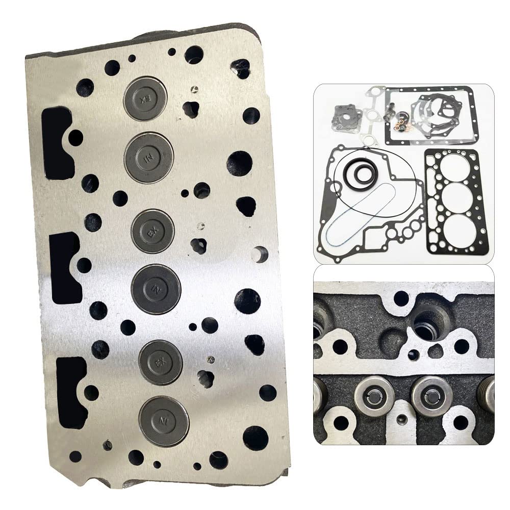 Complete Cylinder Head & Gasket D1105 for Kubota RTV1100 RTV1100CW9,RTV1140CPX Kubota Turn Mower Kubota Uitilty Vechilce Kubota Excavator Skid Steer Loader Tractor - KUDUPARTS
