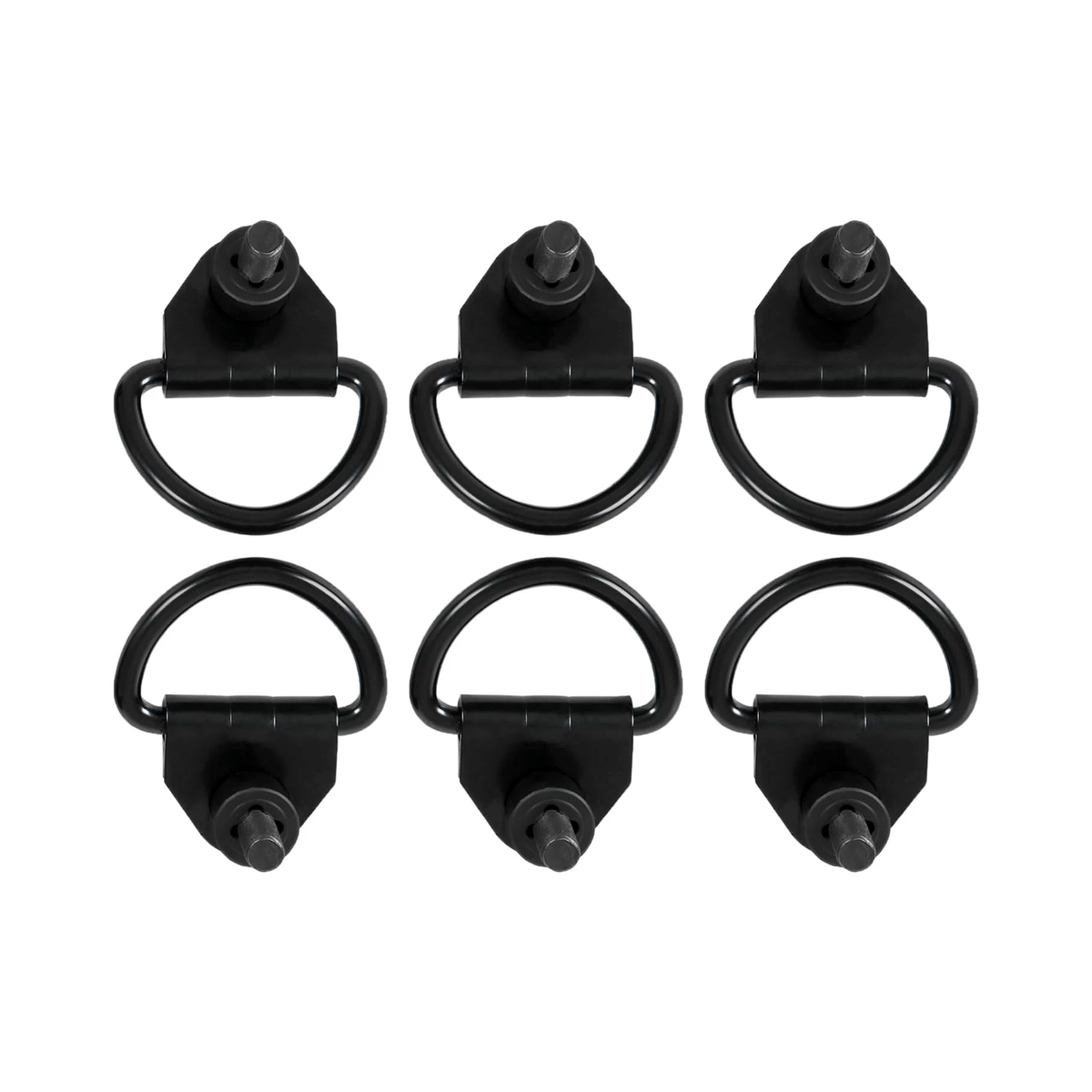 6 Pieces Black Steel Rear Cargo D-Hook BK21V550A74AD V550A74-AD for Ford Transit 150 250 350 350 015-2024 - KUDUPARTS