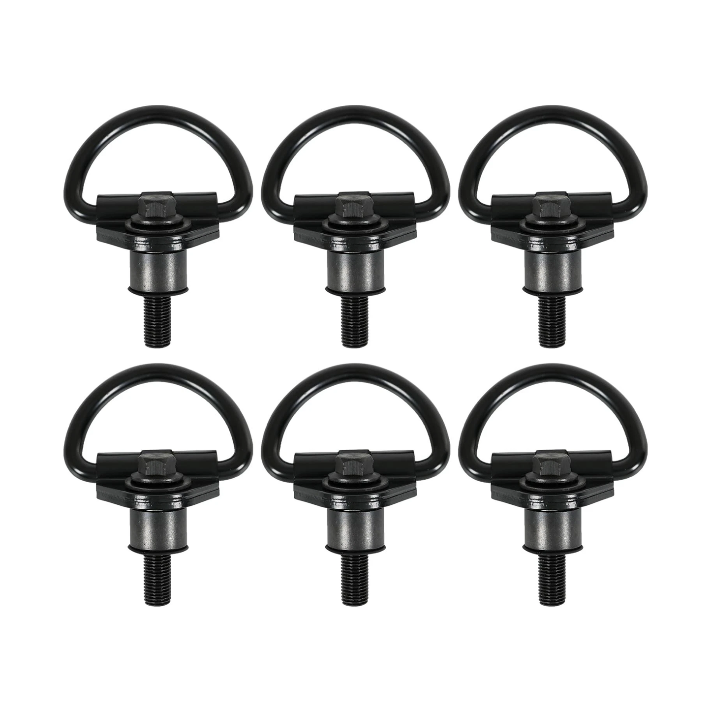 6 Pieces Black Steel Rear Cargo D-Hook BK21V550A74AD V550A74-AD for Ford Transit 150 250 350 350 015-2024