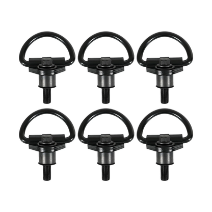 6 Pieces Black Steel Rear Cargo D-Hook BK21V550A74AD V550A74-AD for Ford Transit 150 250 350 350 015-2024