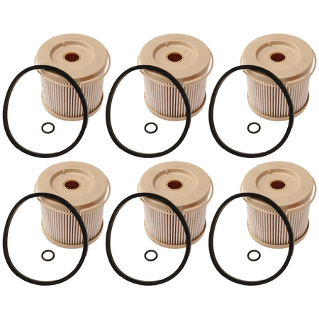 6 Pieces Fuel Filter 861014 3917924 P552010 FS1208 for Volvo Penta Engine AD31D-A D3-110 D3-140 D4-260 D6-400 KAD300-A MD2030 TMD22A - KUDUPARTS
