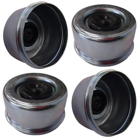 OD 2.72" 4 Pcs Grease Cap With Rubber Plug 21-43-1 for Trailer Axles E-Z Lube Spindle - KUDUPARTS