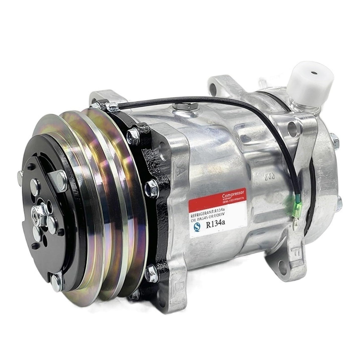 Compresor de aire acondicionado Sanden 8317 7B08 de 1 ranura, 12 V, 115 mm