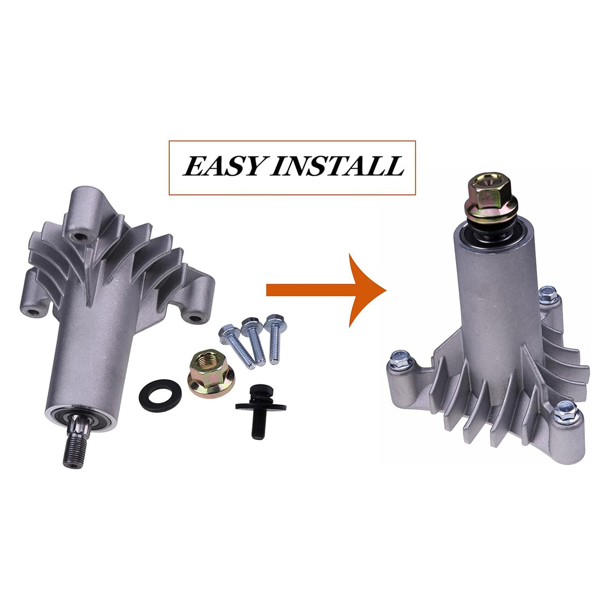 2 Pieces Spindle Mandrel Assembly 130794 532130794 539110158 for Poulan Electrolux AYP Husqvarna Jonsered Craftsman Ryobi Lawn Tractor - KUDUPARTS