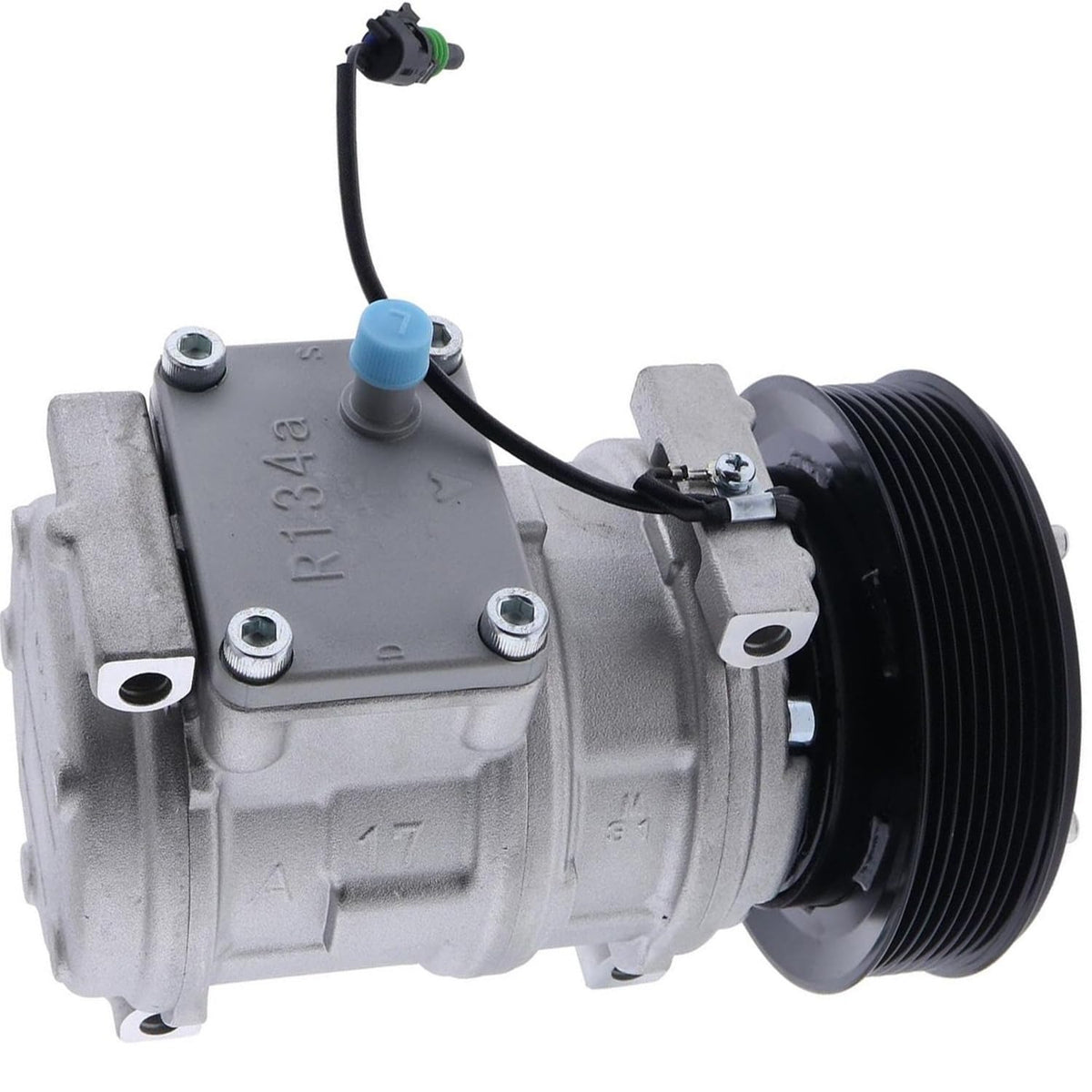 10PA17C A/C Compressor RE69716 for John Deere Skid Steer Loader 317 325 332 CT322 CT332 - KUDUPARTS