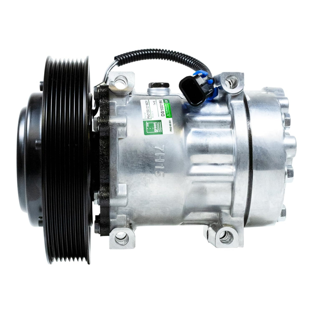 7H15 A/C Compressor 4493 with PV8 Clutch for Volvo Truck VHD VNL VNM VNX - KUDUPARTS