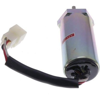 12V Fuel Shutoff Solenoid 8973295680 for Isuzu Engine Hitachi Excavator EX27U EX30U EX35U EX40U EX50U ZX27U ZX30U ZX35U ZX40U ZX50U - KUDUPARTS