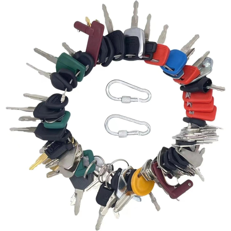 75 Ignition Keys for New Holland CASE Komatsu Volvo John Deere and Many More - KUDUPARTS