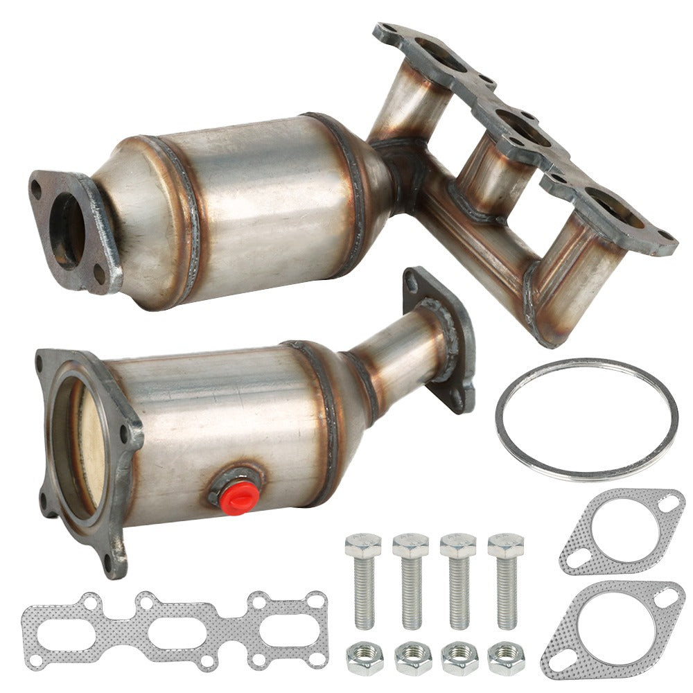 Catalytic Converter Set PE16719-20X for Ford Edge 3.5L 3.7L 2011 -2014 Bank 1 and 2 Non Turbo Only - KUDUPARTS