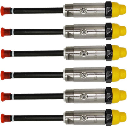 6Pcs Fuel Injector Pencil Nozzle 4W-7018 4W7018 for Caterpillar CAT 3406B 3432 3408 3408B - KUDUPARTS