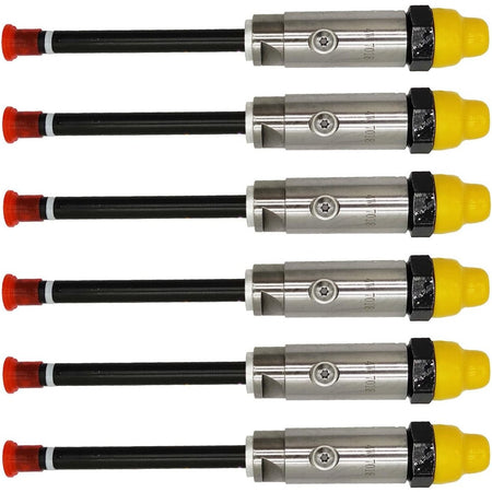 6Pcs Fuel Injector Pencil Nozzle 4W-7018 4W7018 for Caterpillar CAT 3406B 3432 3408 3408B - KUDUPARTS