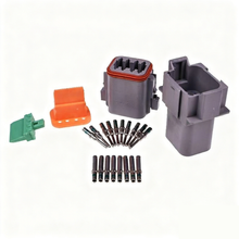 Deutsch DT 8 Pin Connector Kit with 14 AWG Solid Contacts - KUDUPARTS