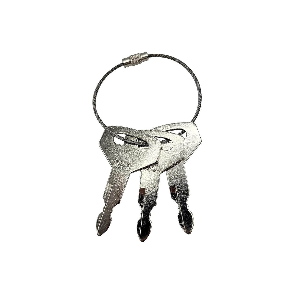 5 Pcs Keys K250 for Kobelco Kawasaki MDI-Yutani New Holland Case Excavator - KUDUPARTS