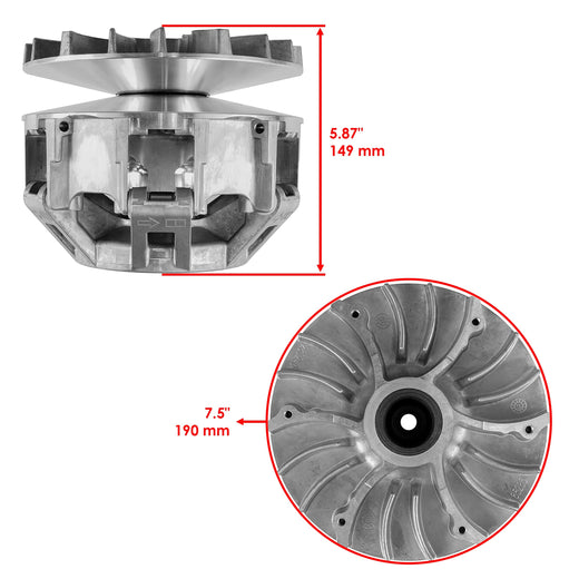 Primary Drive Clutch 420280608 420280597 420280727 Compatible with Can-Am Defender HD10 2018-2024 Commander 1000R 2021-2024 Maverick Sport 1000R 2019-2023 Maverick Trail 1000 2018-2023 - KUDUPARTS