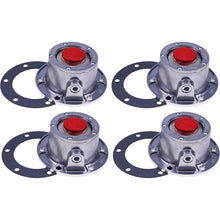 4 PCS Torque Steer Cast Aluminum Hub Cap w/ Side Fill Plug 343-4024 Replace Stemco