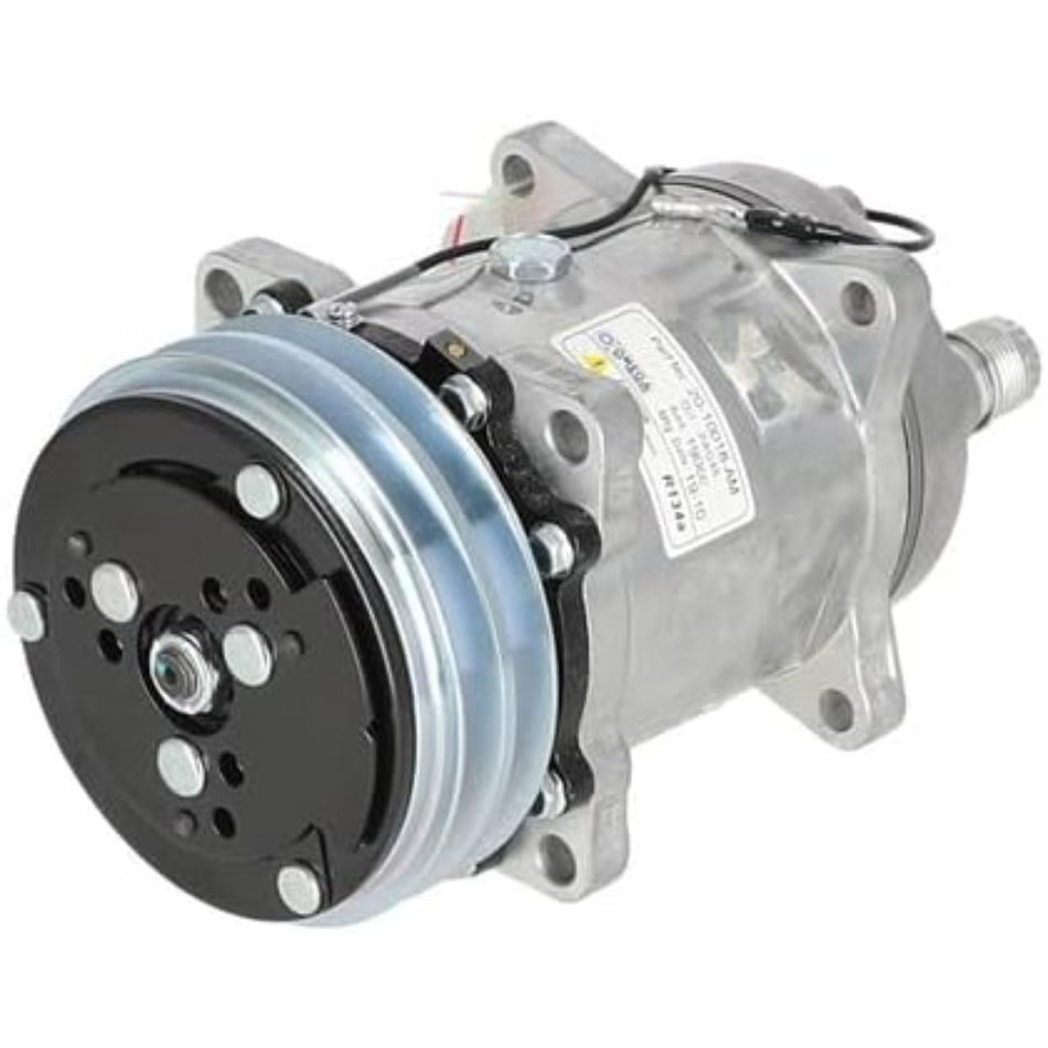 Air Conditioning Compressor E8NN19D629AA for Ford New Holland Tractor TW15 TW25 TW35 TW5 7410 7610 7710 7810 7910 - KUDUPARTS