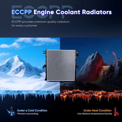 Aluminum Engine Radiator Assembly Compatible with 2019-2023 Ford Ranger - Replaces 13804, CU13804, RAD13804