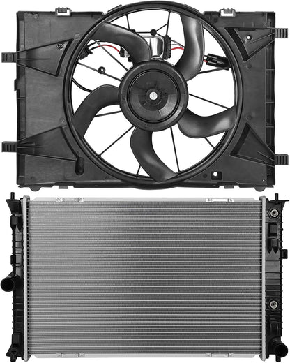 621-445 Cooling Fan 13187 Radiator Replacement for 2010-2012 for Ford Fusion 2.5L 2011-2012 for Lincoln MKZ 2.5L 2010-2011 for Mercury Milan 2.5L