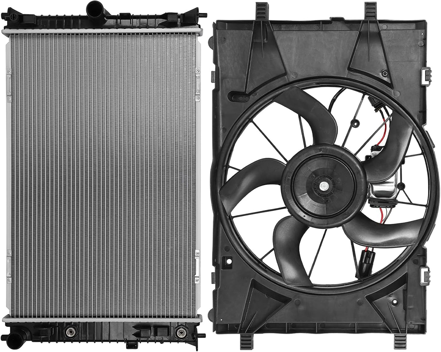 621-445 Cooling Fan 13187 Radiator Replacement for 2010-2012 for Ford Fusion 2.5L 2011-2012 for Lincoln MKZ 2.5L 2010-2011 for Mercury Milan 2.5L