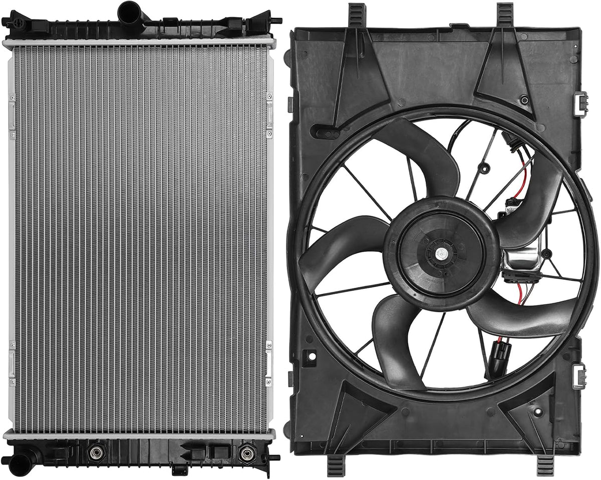 621-445 Cooling Fan 13187 Radiator Replacement for 2010-2012 for Ford Fusion 2.5L 2011-2012 for Lincoln MKZ 2.5L 2010-2011 for Mercury Milan 2.5L - KUDUPARTS