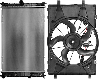 621-445 Cooling Fan 13187 Radiator Replacement for 2010-2012 for Ford Fusion 2.5L 2011-2012 for Lincoln MKZ 2.5L 2010-2011 for Mercury Milan 2.5L