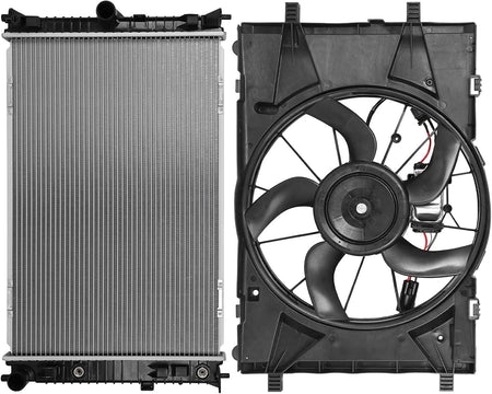 621-445 Cooling Fan 13187 Radiator Replacement for 2010-2012 for Ford Fusion 2.5L 2011-2012 for Lincoln MKZ 2.5L 2010-2011 for Mercury Milan 2.5L - KUDUPARTS