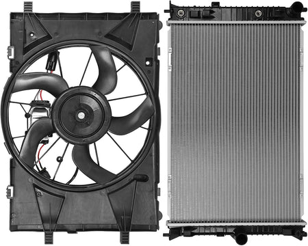 621-445 Cooling Fan 13187 Radiator Replacement for 2010-2012 for Ford Fusion 2.5L 2011-2012 for Lincoln MKZ 2.5L 2010-2011 for Mercury Milan 2.5L - KUDUPARTS