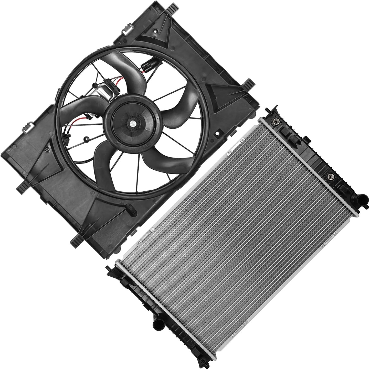 621-445 Cooling Fan 13187 Radiator Replacement for 2010-2012 for Ford Fusion 2.5L 2011-2012 for Lincoln MKZ 2.5L 2010-2011 for Mercury Milan 2.5L