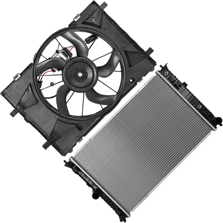 621-445 Cooling Fan 13187 Radiator Replacement for 2010-2012 for Ford Fusion 2.5L 2011-2012 for Lincoln MKZ 2.5L 2010-2011 for Mercury Milan 2.5L - KUDUPARTS