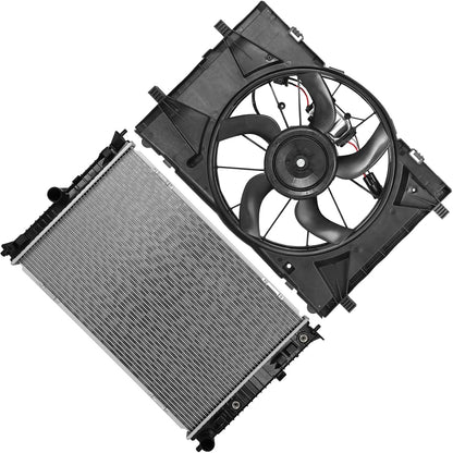 621-445 Cooling Fan 13187 Radiator Replacement for 2010-2012 for Ford Fusion 2.5L 2011-2012 for Lincoln MKZ 2.5L 2010-2011 for Mercury Milan 2.5L