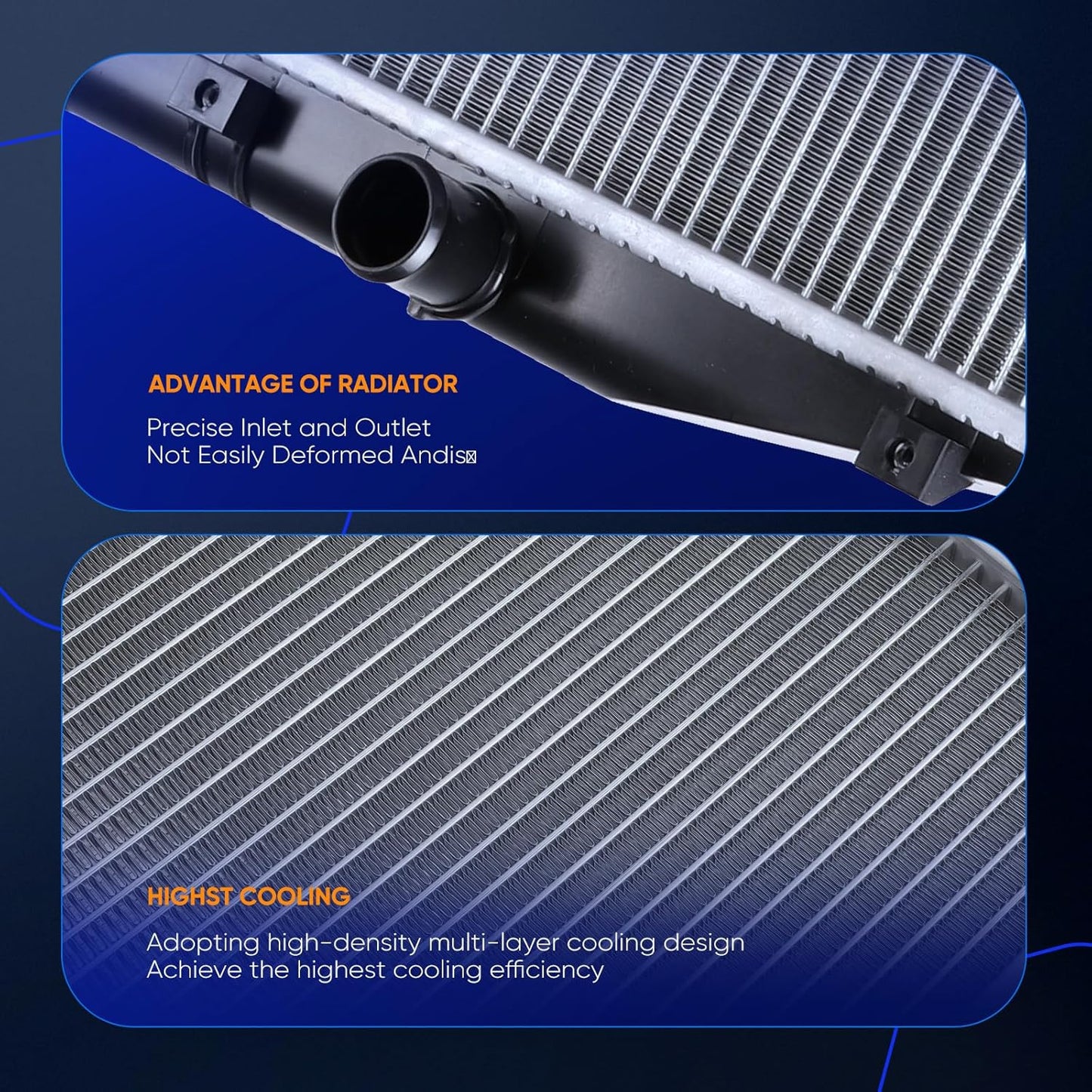 13082 Engine Coolant Radiator Compatible with 2010-2014 for Acura TSX 3.5L Replace# DPI13082; 13082; CU13082; 19010RL5A51; AC3010145 Aluminum Core Automotive Replacement Engine Radiators