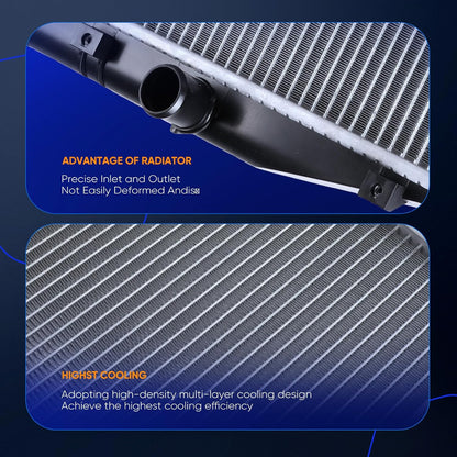 13082 Engine Coolant Radiator Compatible with 2010-2014 for Acura TSX 3.5L Replace# DPI13082; 13082; CU13082; 19010RL5A51; AC3010145 Aluminum Core Automotive Replacement Engine Radiators