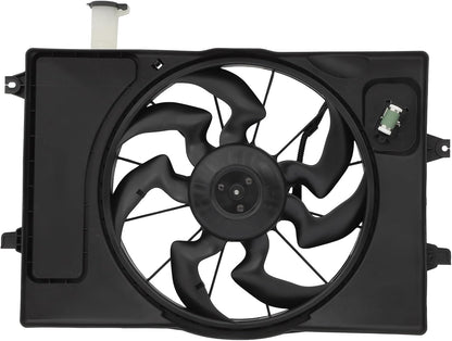 Radiator Fan fit 2017-2018 for Hyundai Elantra 2018 for Hyundai Elantra GT 6010321,76383,2812040,HY3115158,623820,6010310,2812020,HY3115156, Cooling Fan