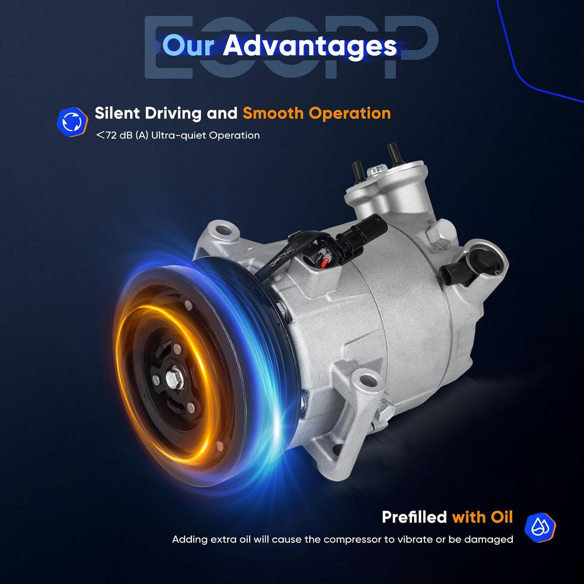 A/C Compressor with Clutch - Compatible with GMC Canyon & Chevrolet Colorado 2.5L (2015-2016) - KUDUPARTS