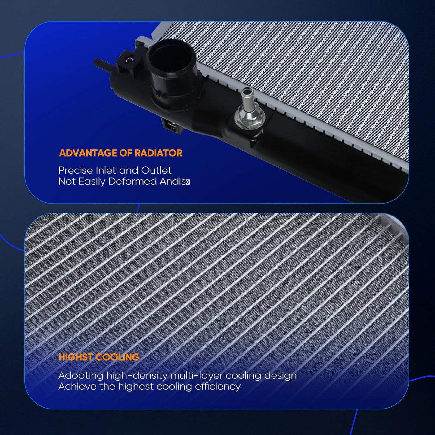 13104 Engine Radiator Compatible with 2006-2007 for Subaru B9 Tribeca 3.0L,2008-2014 for Subaru Tribeca 3.6L,Replace# CU13104, DPI13104 Aluminum Automotive Replacement Engine Radiators