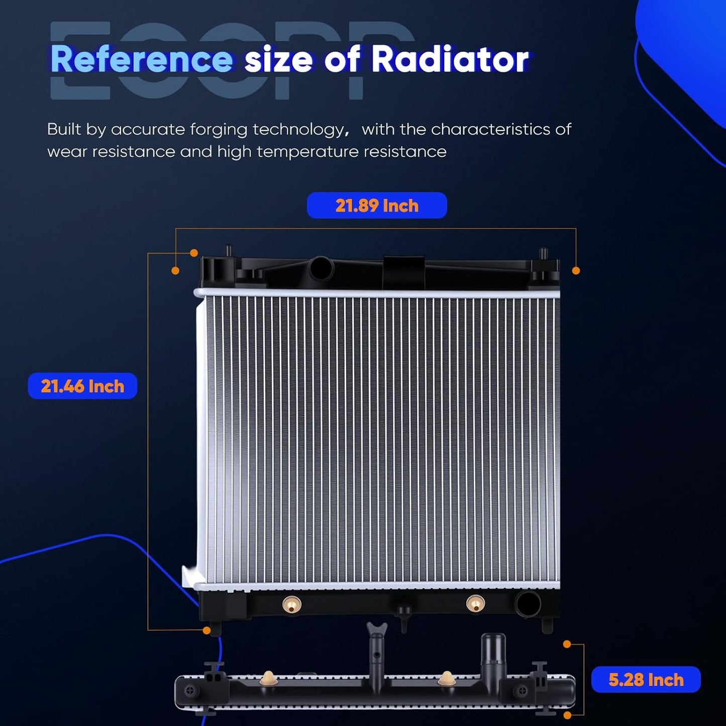 2890 Engine Coolant Radiator Compatible with Scion xD 1.8L 2008-2014 & Toyota Yaris 1.5L 2007-2019