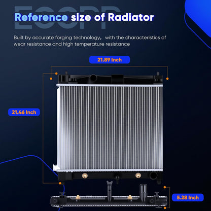 2890 Engine Coolant Radiator Compatible with Scion xD 1.8L 2008-2014 & Toyota Yaris 1.5L 2007-2019